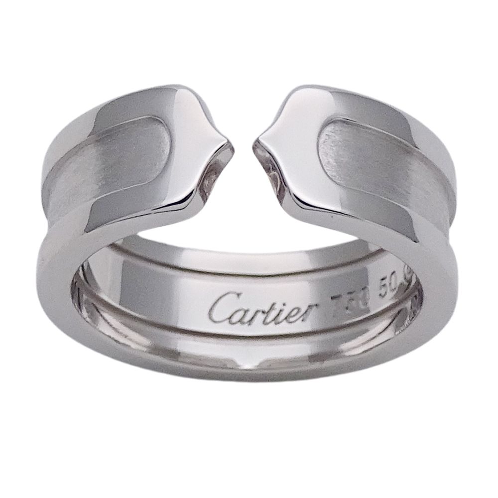 カルティエ Cartier リング レディース ブランド 指輪 750WG C2 ホワイトゴールド 50 約10号 ジュエリー 磨き済み
