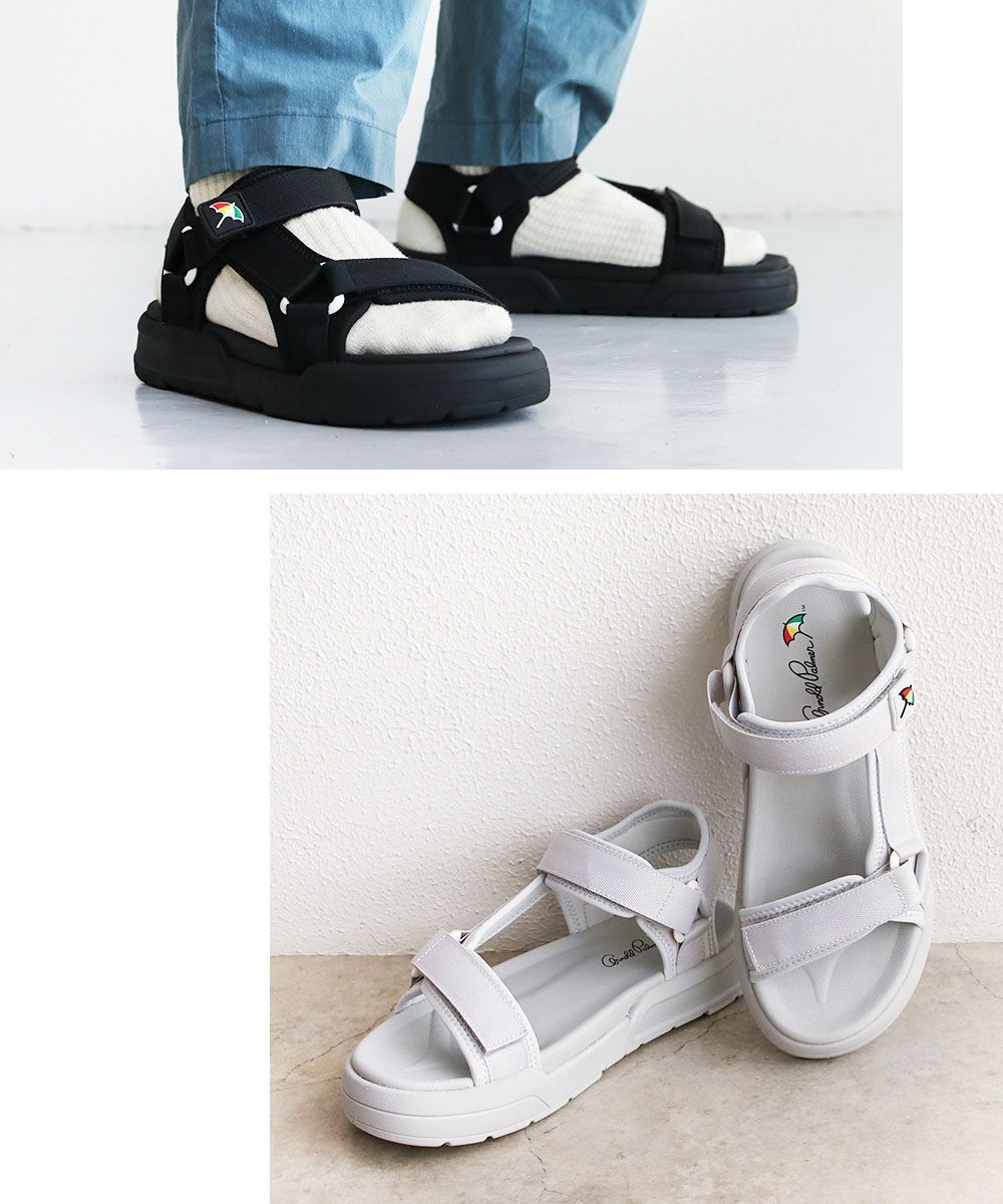 【新品】  アーノルドパーマー サンダル メンズ 軽量 歩きやすい スポーツサンダル メンズ ブランド おしゃれ スポサン メンズ ブラック 黒 グレー5053