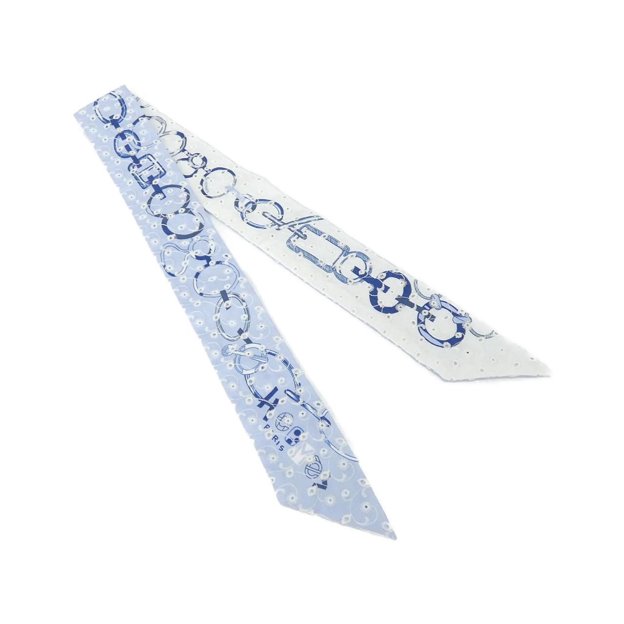 ♥品 エルメス DO RE BOUCLES ツイリー ブロデリー アングレーズ 853951S スカーフ