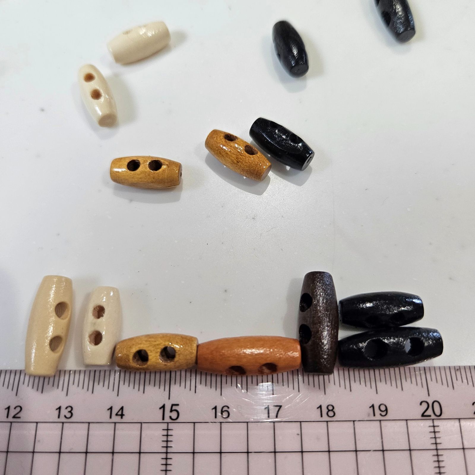 木製 ミニボタン トグルボタン 20mm/15mm 8個 ドール用 - メルカリ