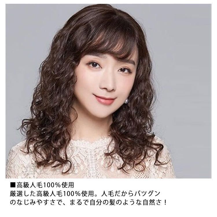 ウィッグ 自然黒色