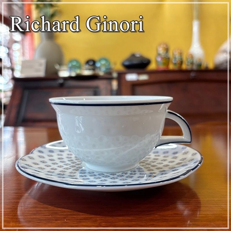 【6枚セット】リチャードジノリ アンティックローズ プレート　平皿 6枚セット】リチャードジノリ アンティックローズ プレート 平皿