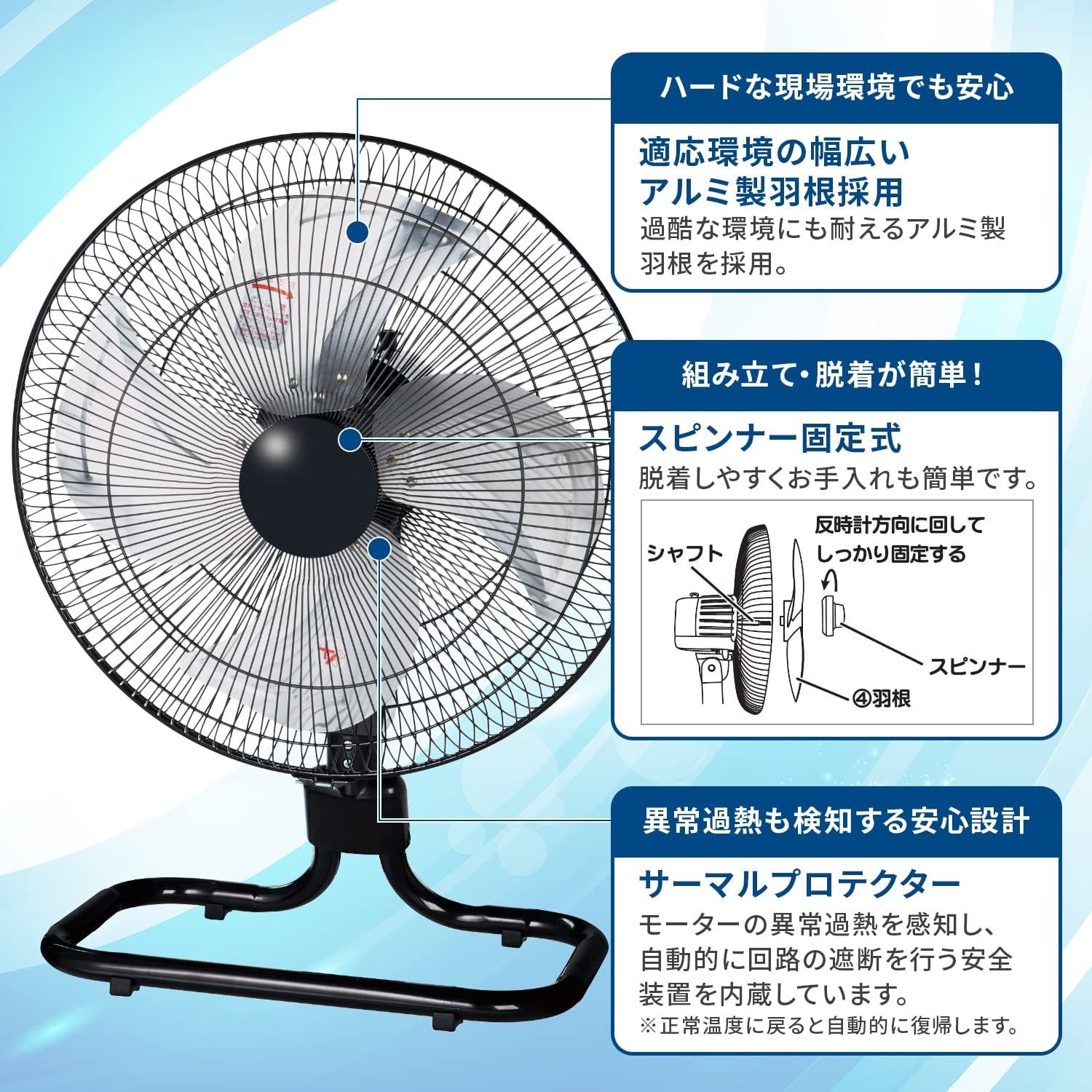 新品未使用箱不良　ナカトミ　QZF-45A アルミフロア扇 45cm 4枚羽根 楽天市場】ナカトミ NAKATOMI 45cmアルミフロア扇 QZF-45A