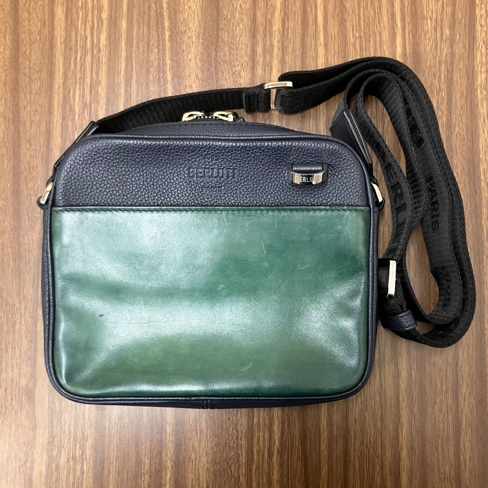 Berluti ベルルッティ グリーンパティーヌレザー ショルダーバッグ 限定品