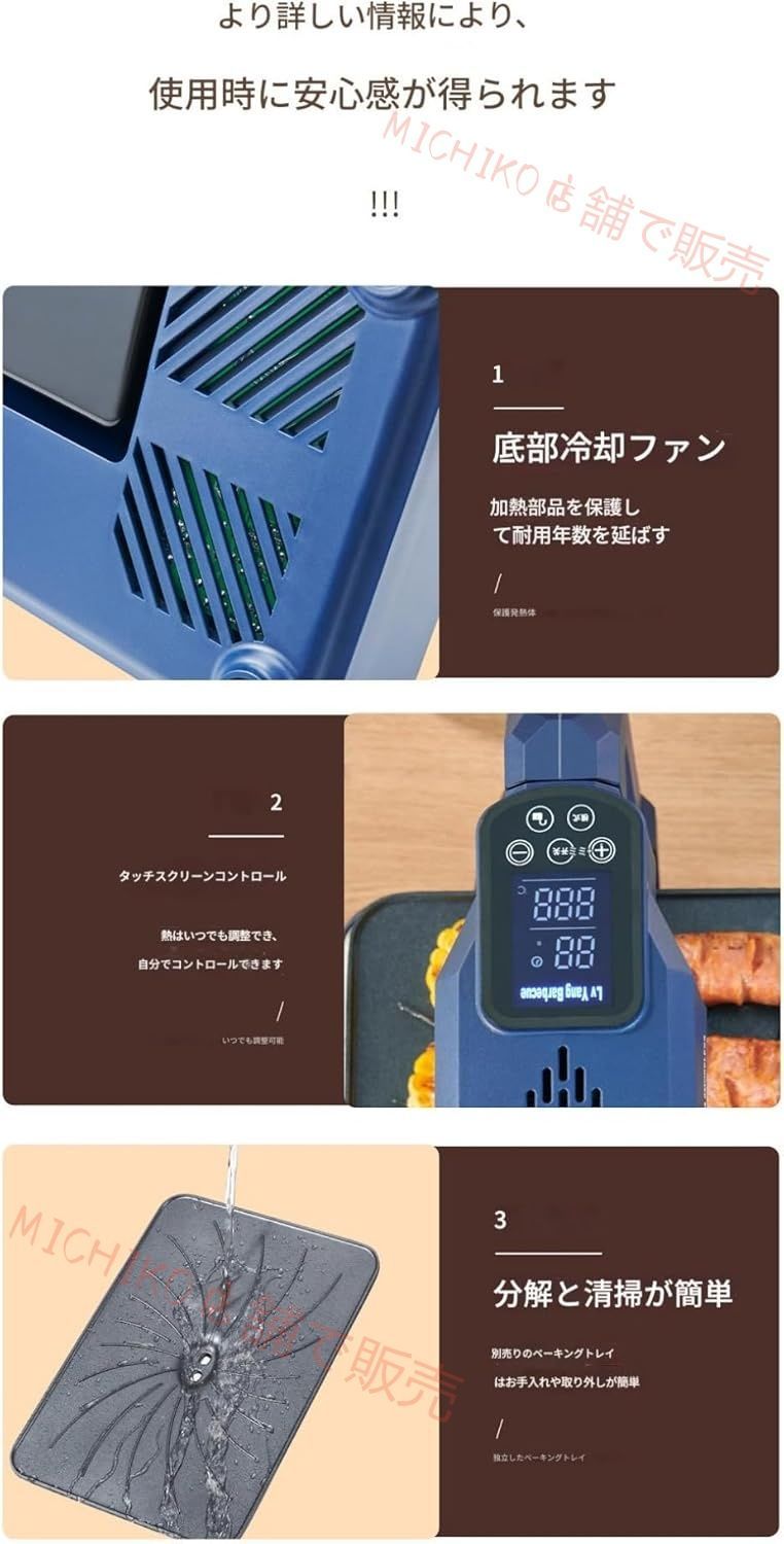 最新型無煙グリル コンパクト卓上ガスコンロ ヘルシーバーベキュー 自動 ノンスティックパン お手入れ簡単 小さな家族のパーティー 引っ越しのギフトに最適です