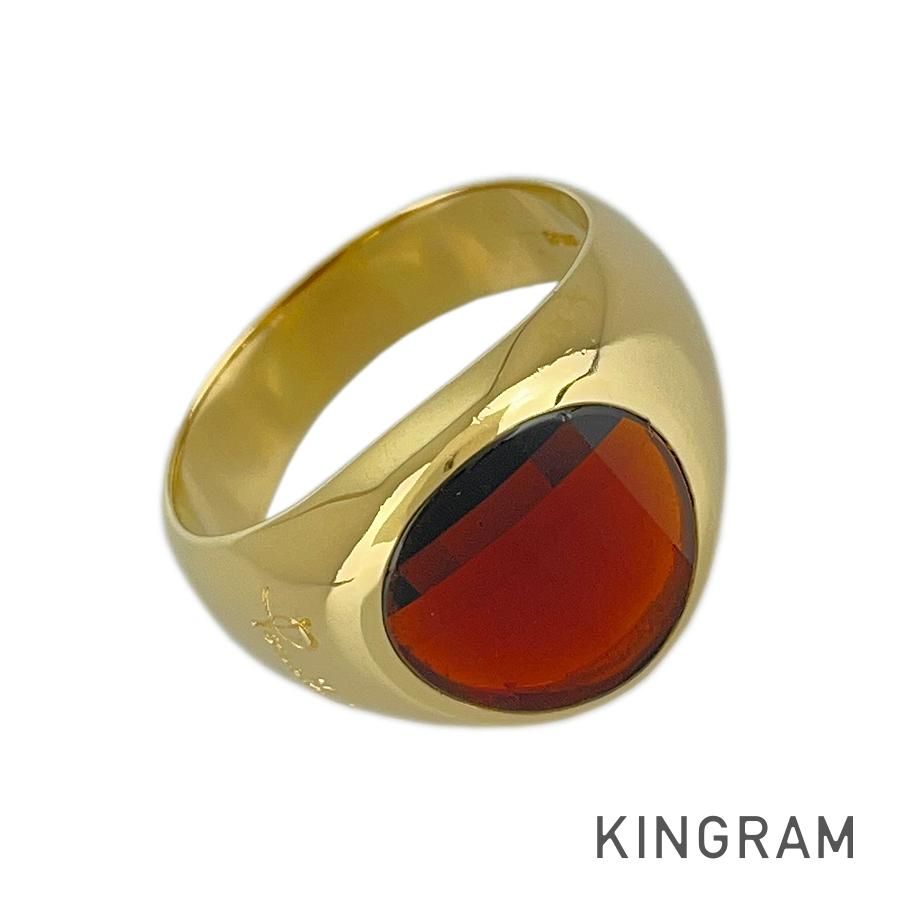 メルカリ市SALE　K18YG カラーチェンジガーネット 9.5号 K18 天然石 ガーネット 18金 リング 指輪 貴金属 - メルカリ