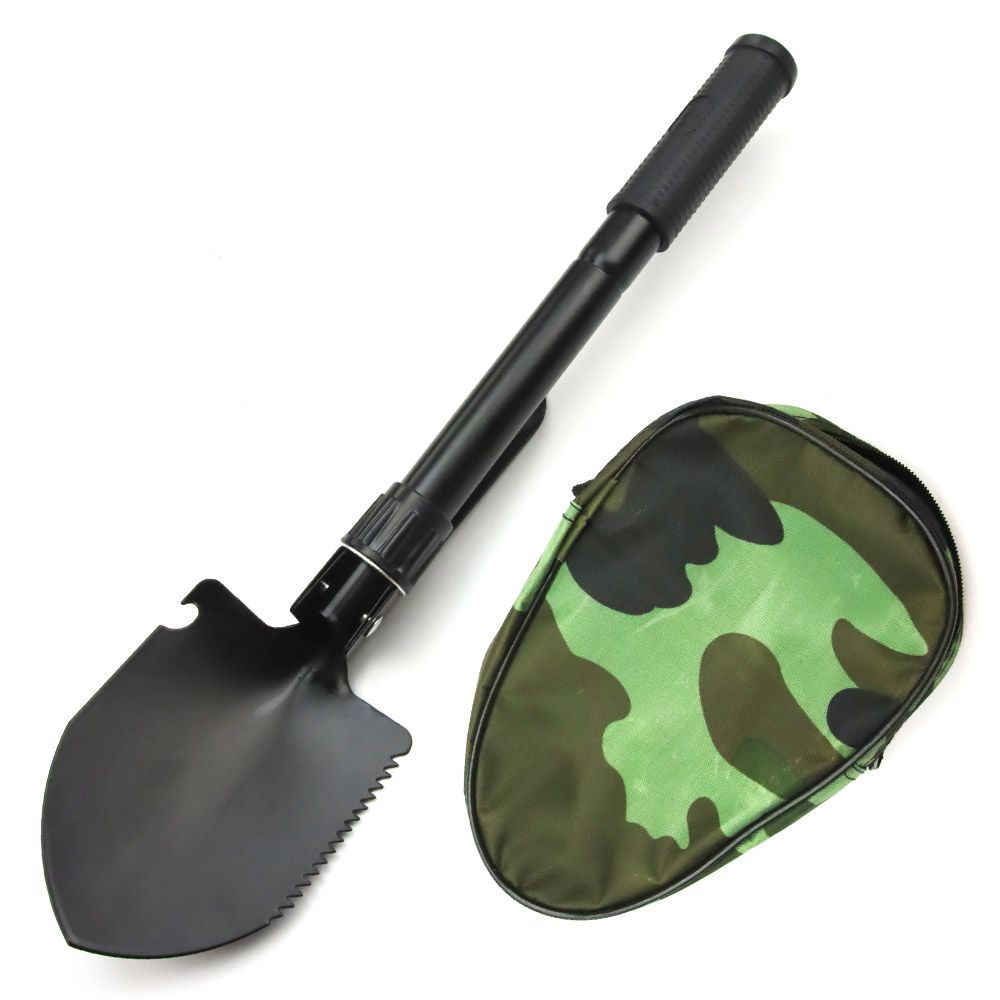 折りたたみ式グレーのスコップ 迷彩収納袋付き 折りたたみ式グレーのスコップ 迷彩収納袋付き 【公式通販】