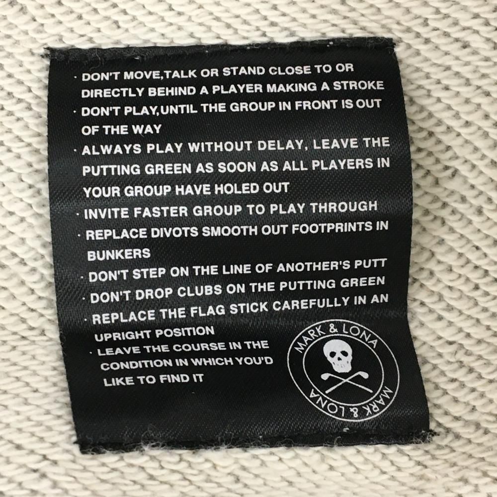 トレンドの マークアンドロナ スウェットジップパーカー グレー 後ろレオパードスカル レディース M ゴルフウェア MARK＆LONA 日本正規専門店！