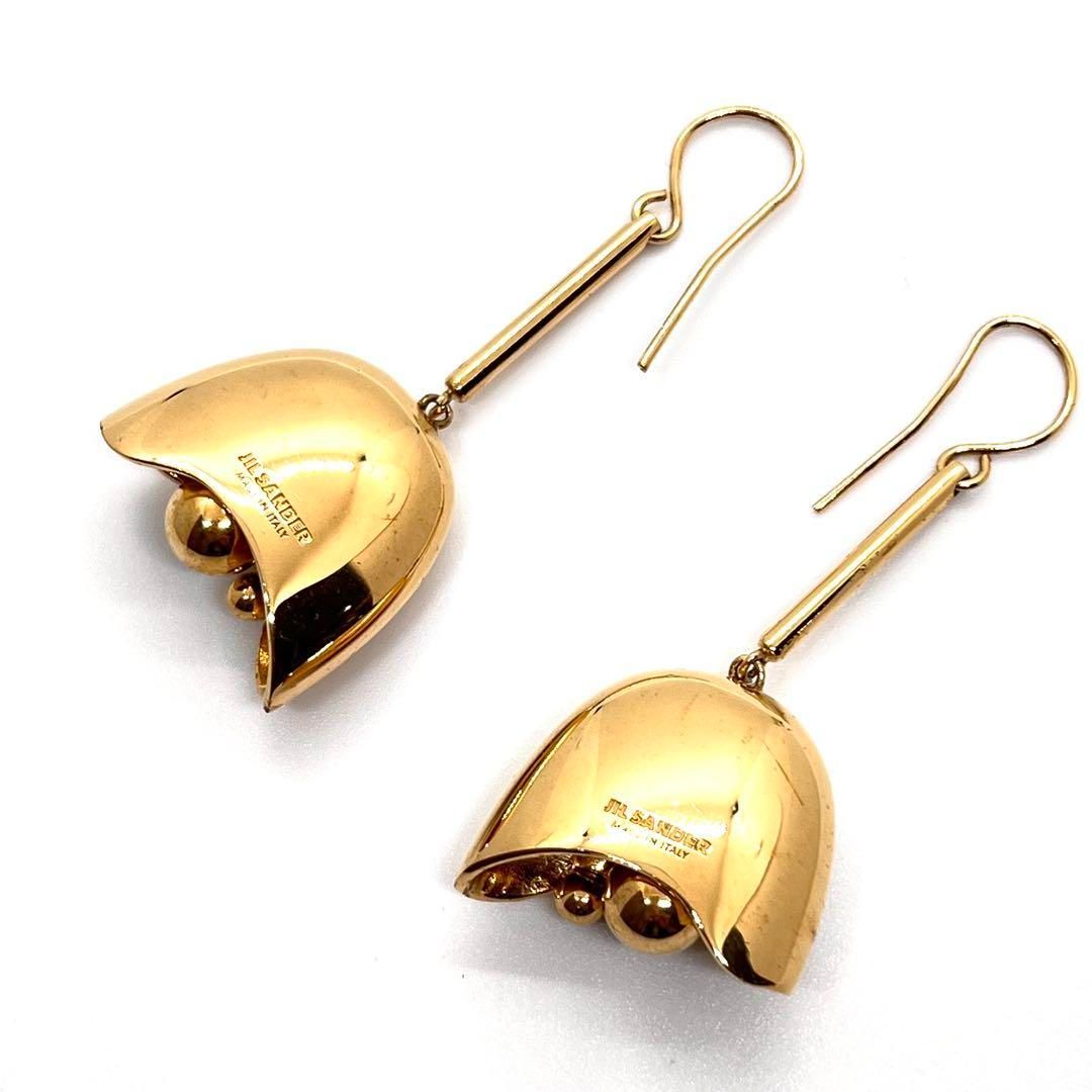 ✨超美品・現行✨JIL SANDER ロゴ フープ ピアス ゴールド 24SS ✨超美