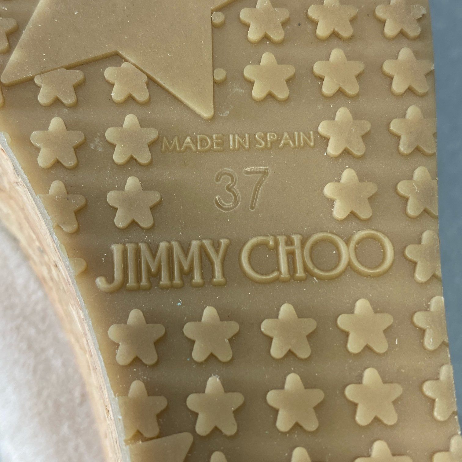 9g9 《美品》 JIMMY CHOO ジミーチュウ ウェッジソール スター