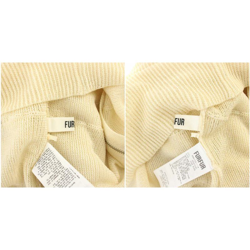 ファーファー furfur 25SS バルキージップカーディガン レース シアー 長袖 F アイボリー RWNT251114 /HN レディース ファーファー furfur 25SS バルキージップカーディガン レース