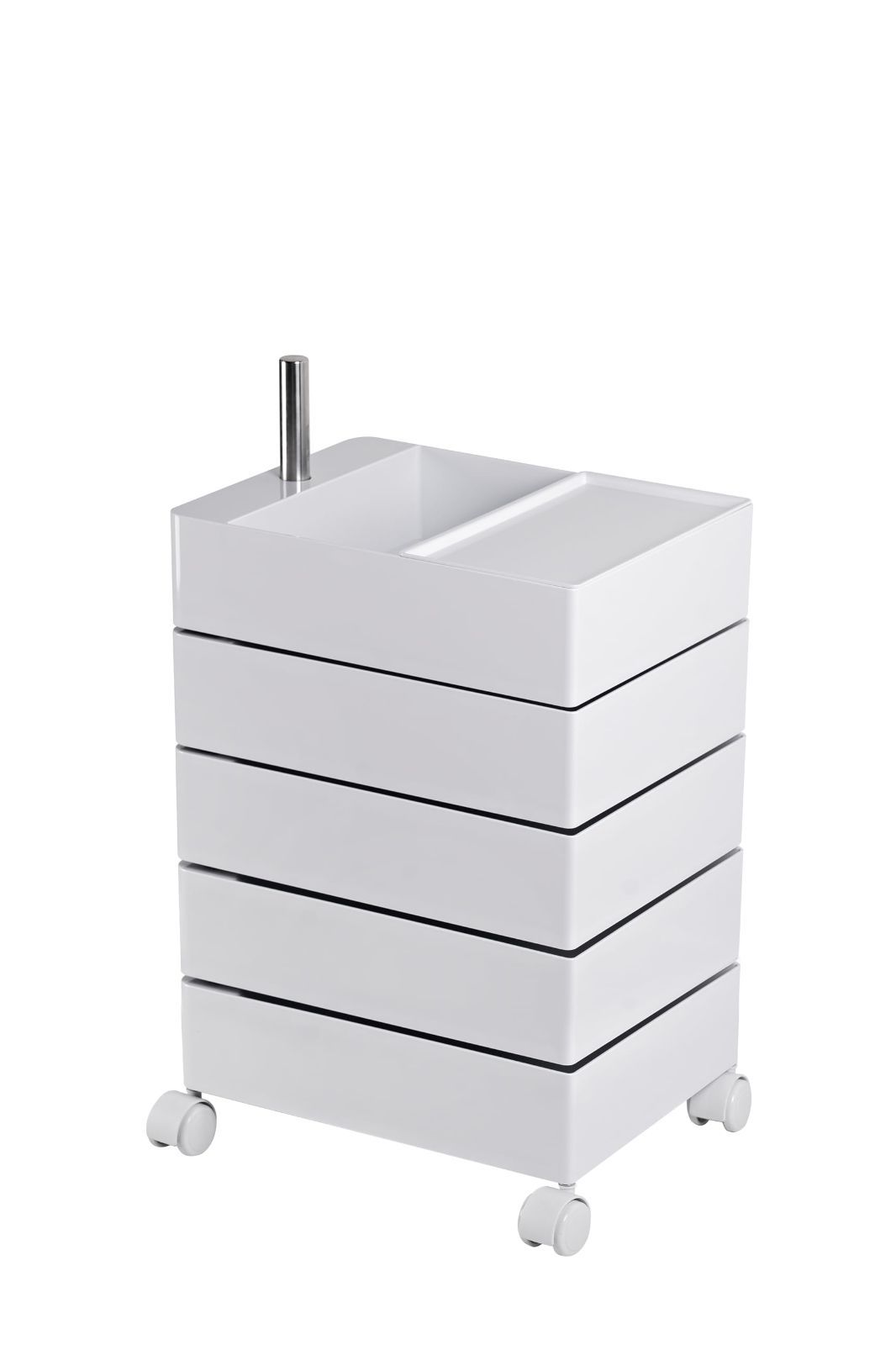 在庫処分】キャスターワゴン ドロワー トレイ リプロダクト 5段 収納