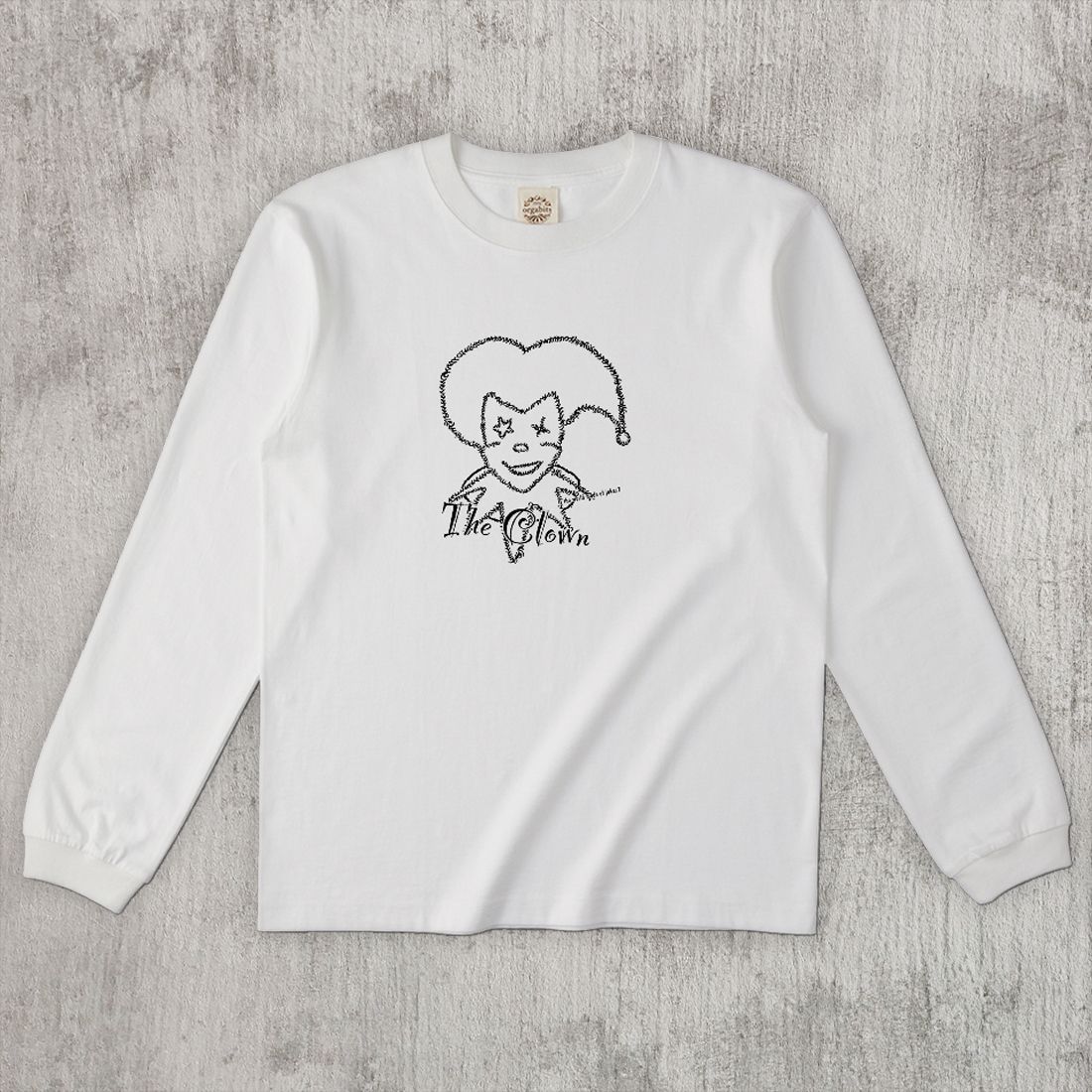 グラフィックロングTシャツ　The Clown Mono / Black -Long-