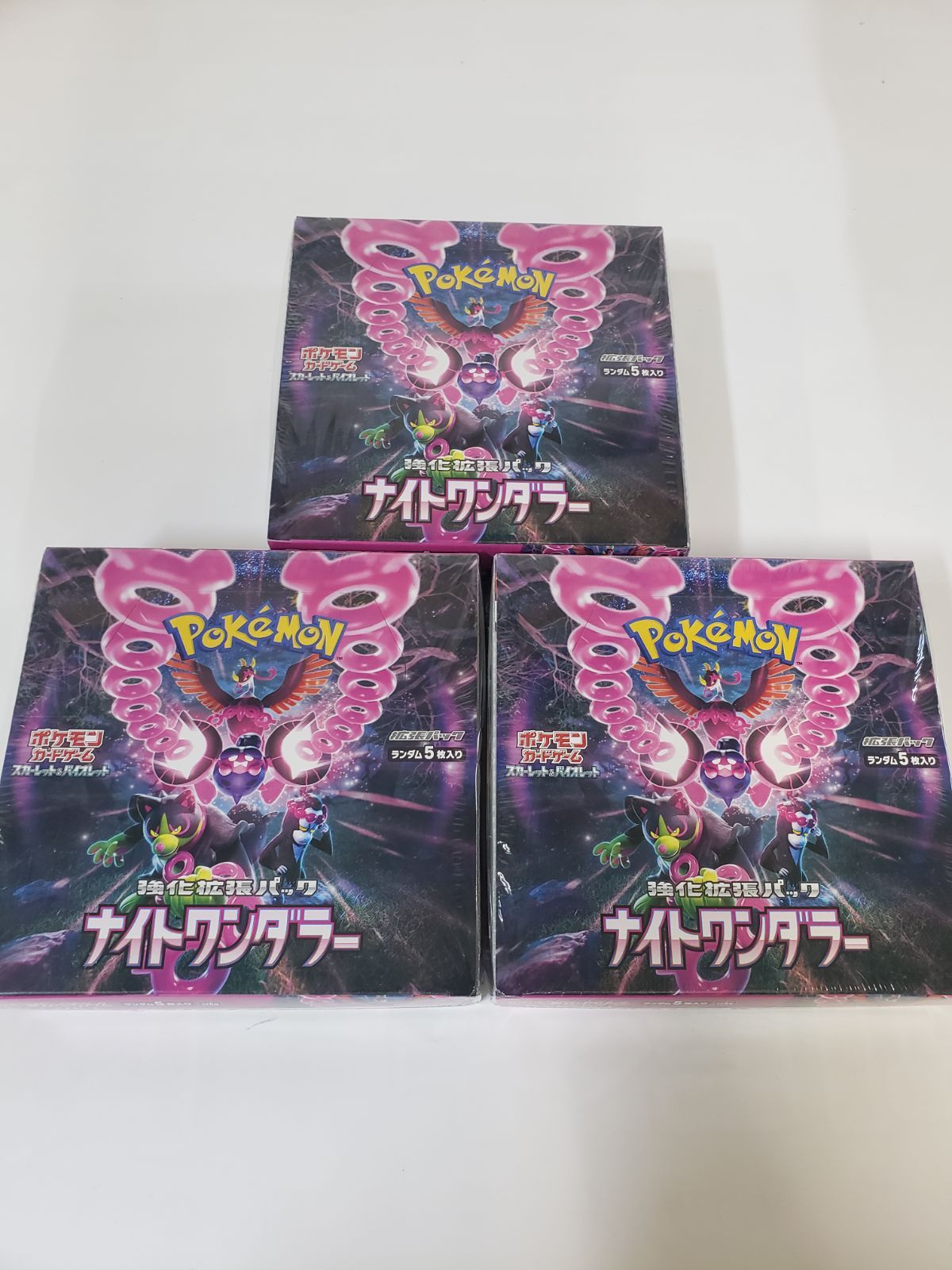 【シュリンク付き未開封】ポケモンカードゲーム ナイトワンダラー / 30パック×3BOX　23