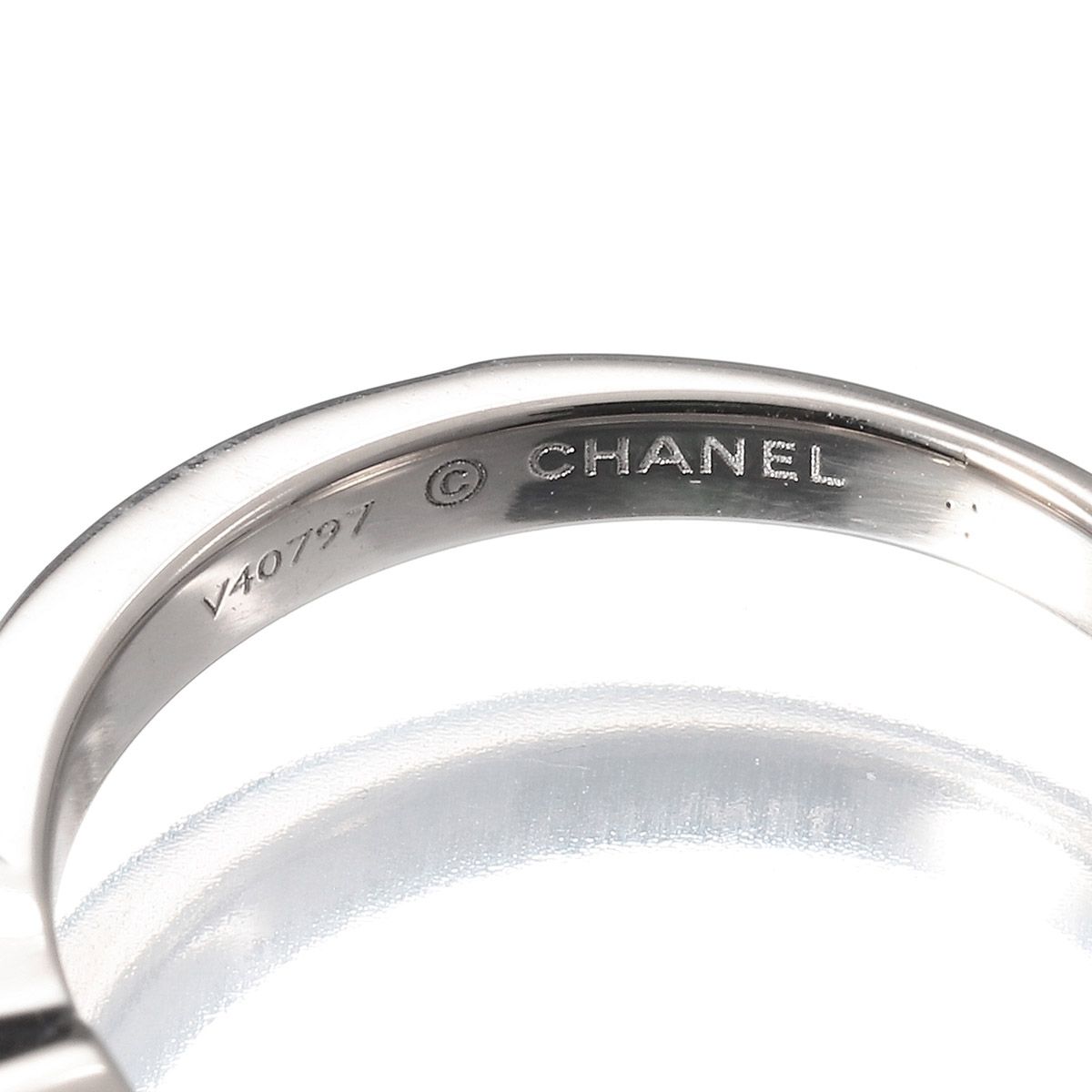 シャネル CHANEL リボン デザインリング ダイヤモンド Au750 4号 新品