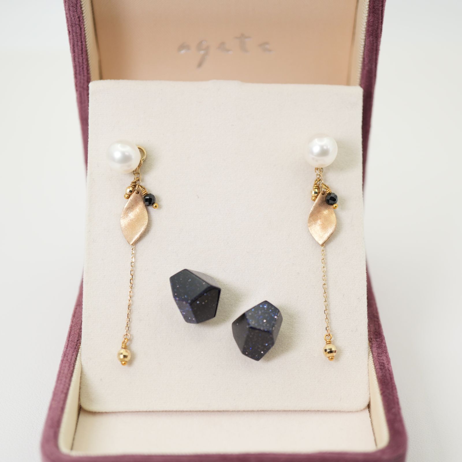 アガット 2015 限定 ピアスセットK10 パール リーフ/24-1101 - メルカリ