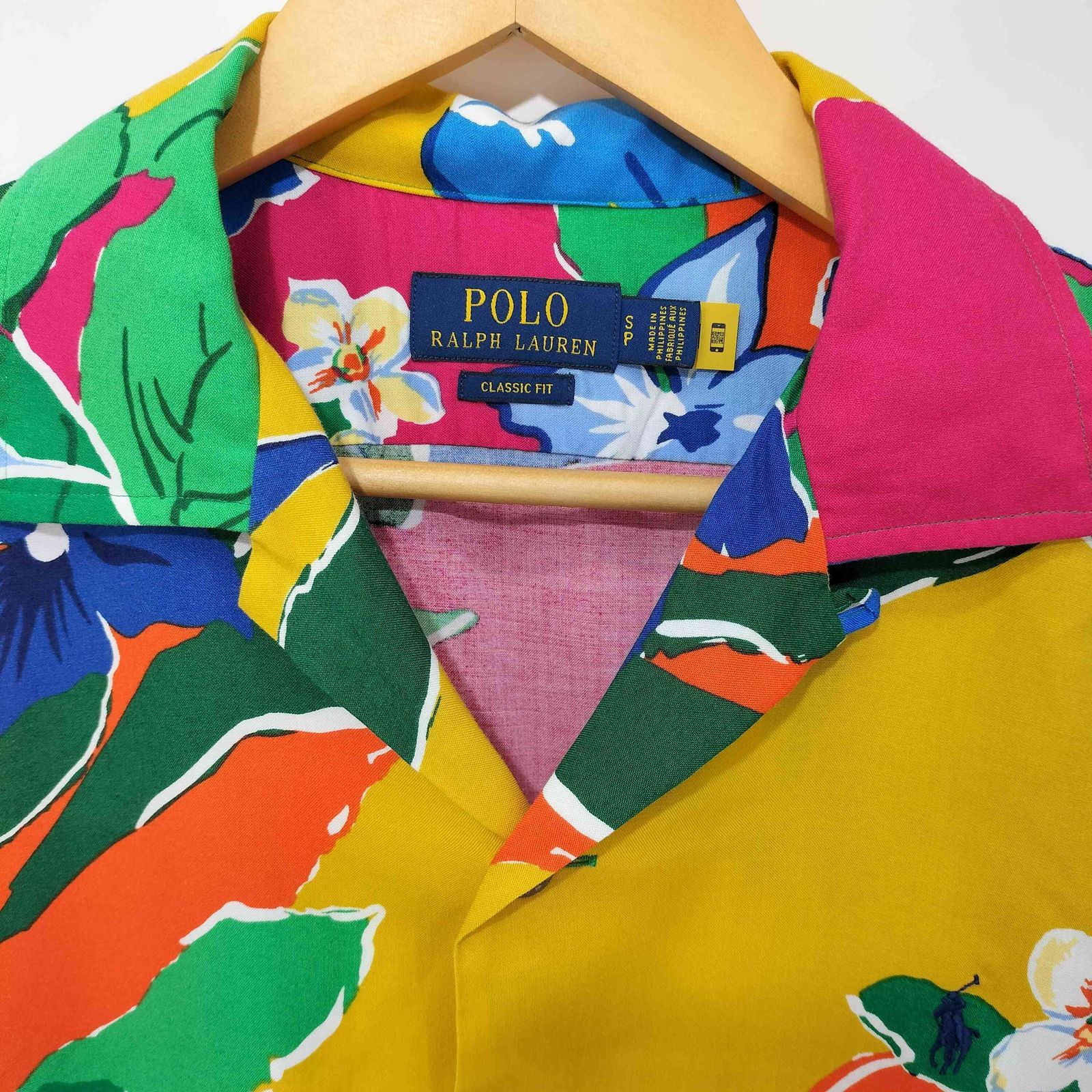ポロラルフローレン POLO RALPH LAUREN ポニー刺繍 花柄 レーヨン 