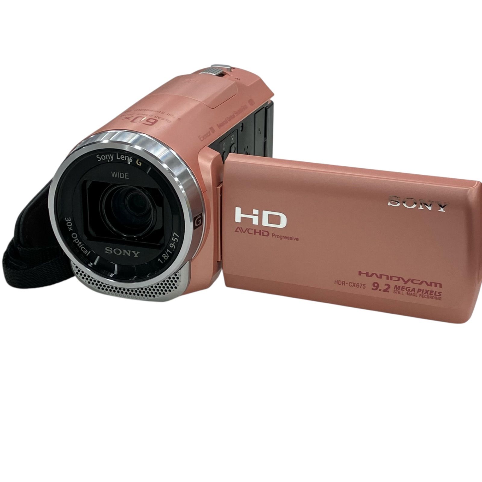 186000 現状品 SONY ハンディカム Balanced Optical Steady Shot ピンク HDR-CX675