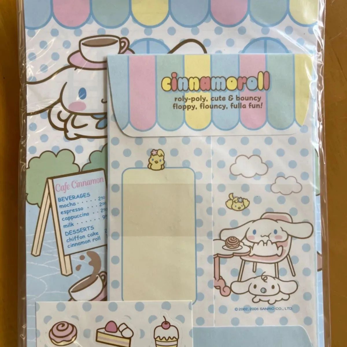サンリオ cinnamoroll シナモロール デザイン ミニメモとレターセット 