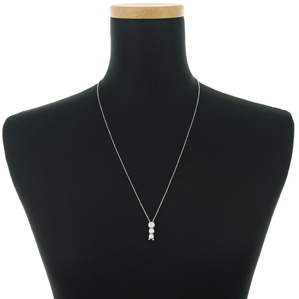 TASAKI タサキ ネックレス ダイヤ ダイヤモンド 0.54ct 3P K18WG