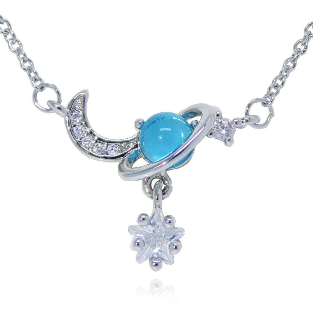 スタージュエリー ブルー ジルコニア ネックレス 星 限定 silver925