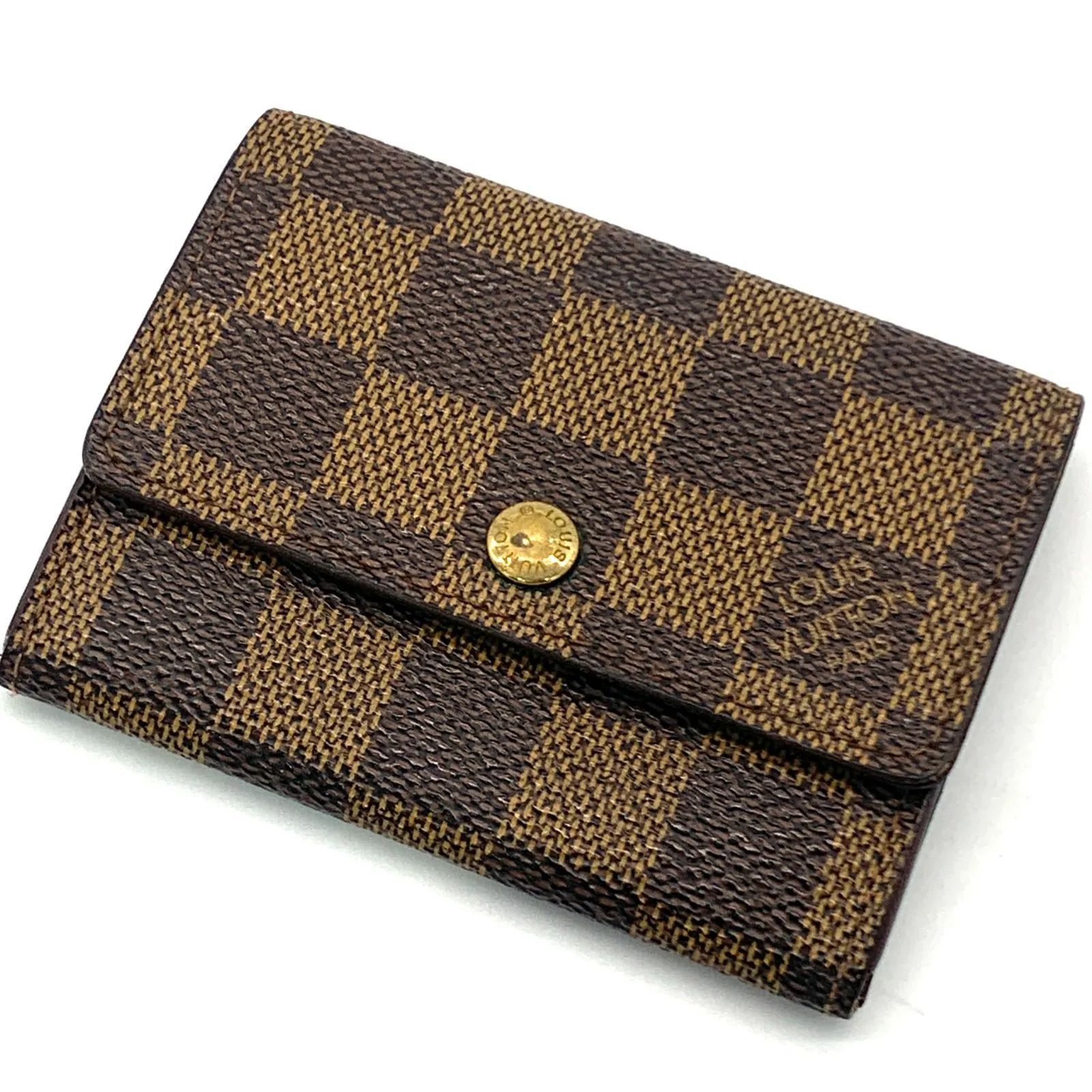 LOUIS VUITTON ダミエ エベヌ ポルトモネプラ コインケース内外極美 ルイヴィトン コインケース ダミエ ポルトモネプラ 小銭入れ