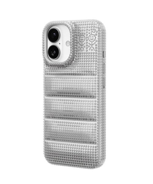 スマホケース THE PUFFER CASE RHINESTONES IN SILVER iPhoneケース スマホケース iPhone17 17