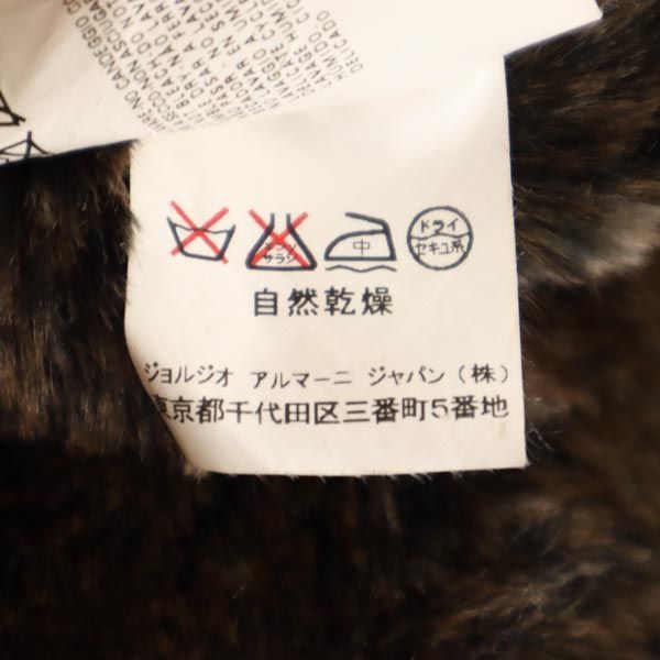 アルマーニジーンズ フェイク レザージャケット USA 4 焦茶 ARMANI
