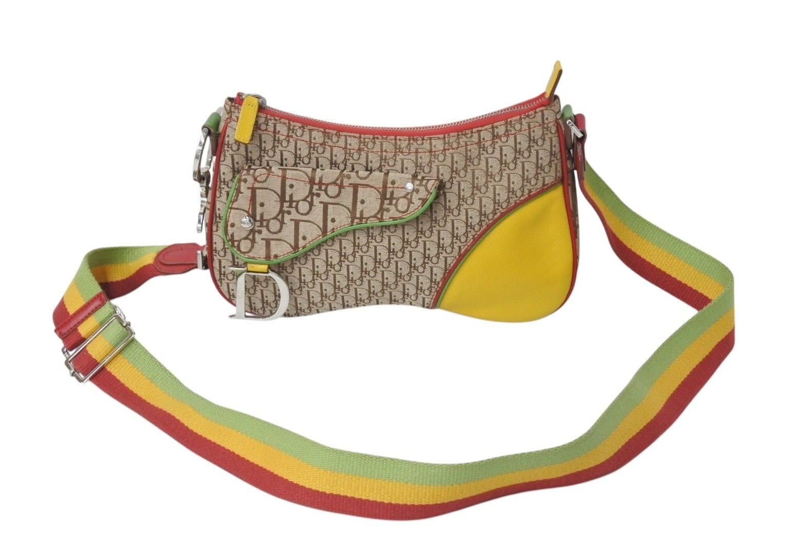 Christian Dior クリスチャン ディオール Rasta Trotter Saddle Shoulder Bag 2004 ラスタトロッター サドルショルダーバッグ 美品 中古 4c070884 - メルカリ