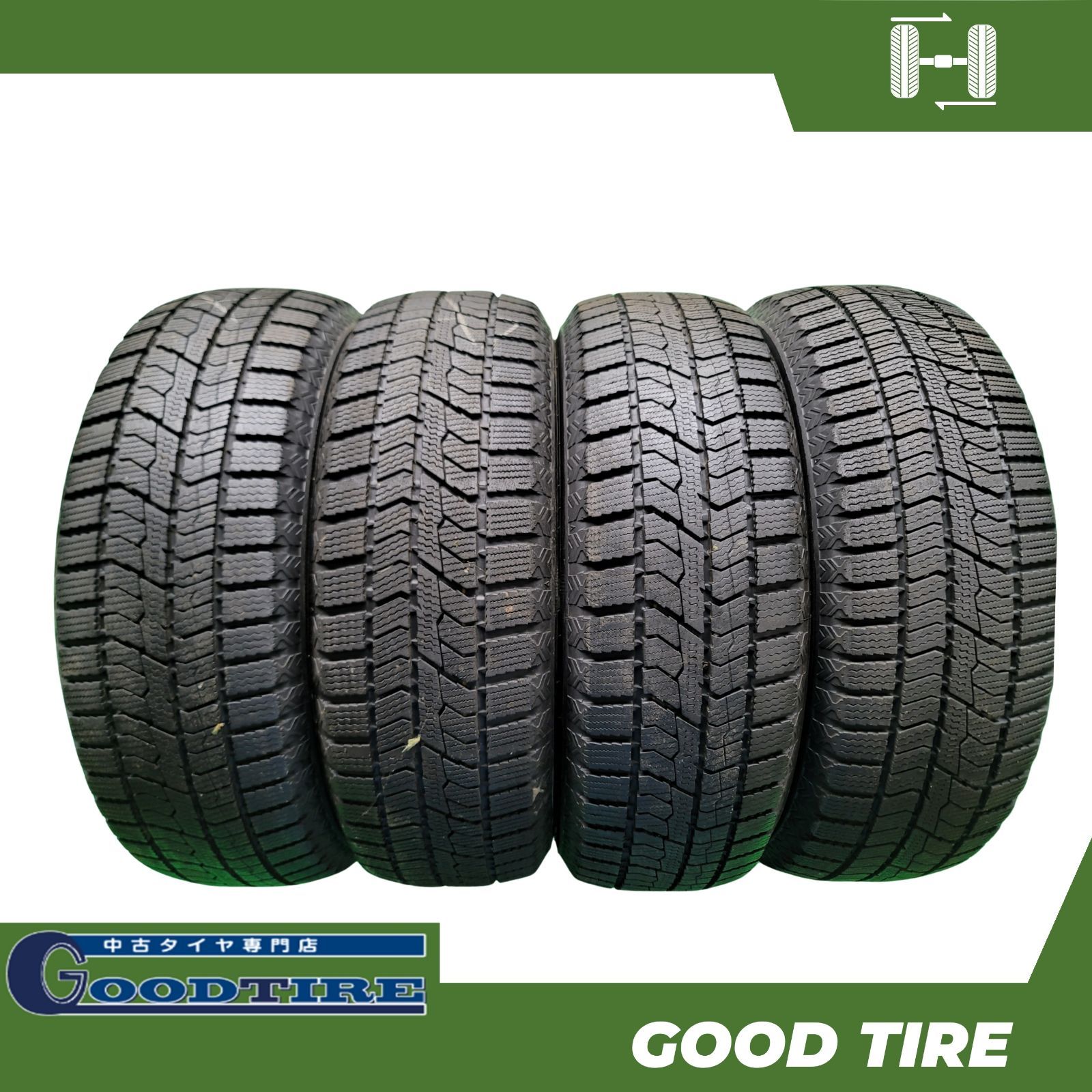 2025年製 185|60R15 トーヨー OBSERVE GIZ2 4本 冬用 8分山 タイヤ スタッドレスタイヤ アクア フィット ノート 6949