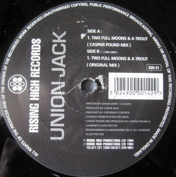 英12” Union Jack Two Full Moons - A Trout RSN81 Rising High Records |00250