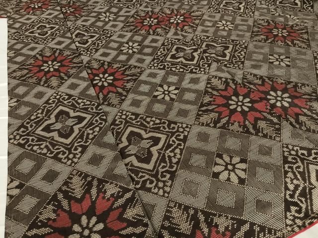 平和屋着物○本場大島紬 龍郷絣 手織り 富常豊作 証紙付き 正絹 逸品