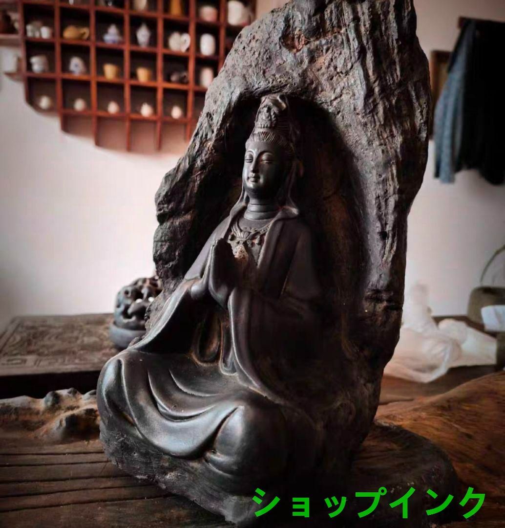石仏 石像 渡海観音 供養 祈福 禅意 客間 玄関 卓上 装飾品 工艺品置物 石仏 石像 渡海観音 供養 祈福 禅意 客間 玄関 卓上 装飾品