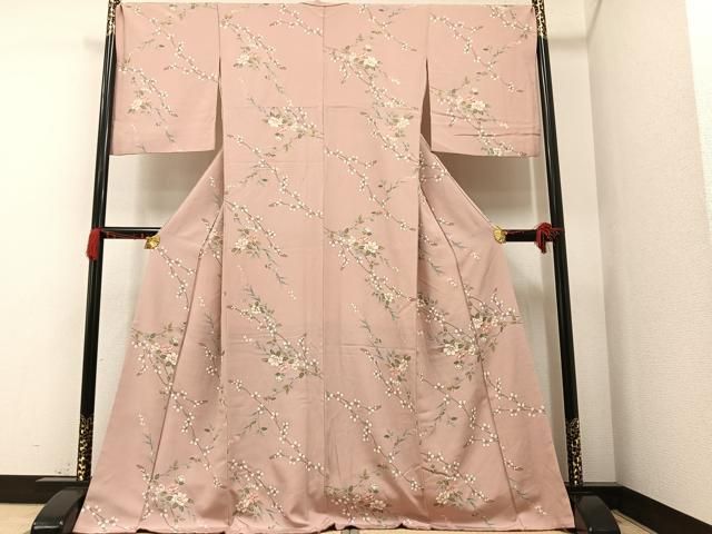 平和屋着物●上質な小紋　総絞り　ロング丈　正絹　逸品　AABA1306ph