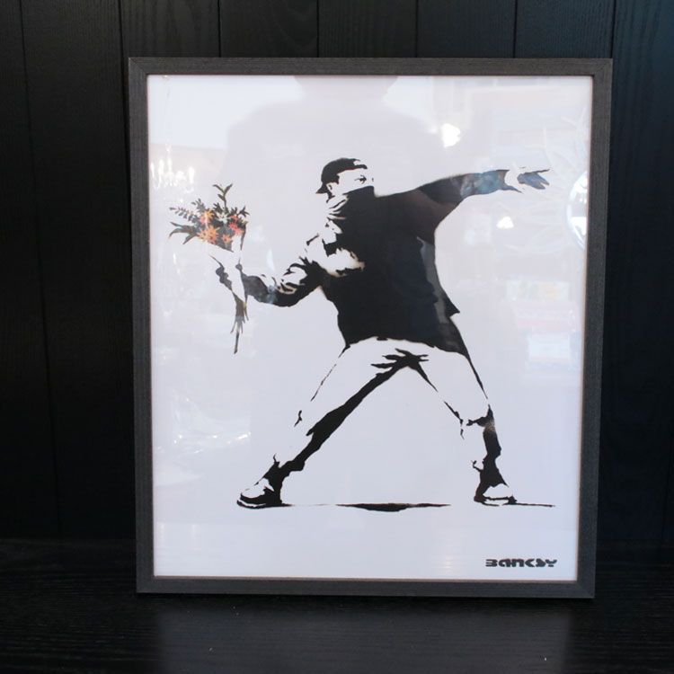 バンクシー アートフレーム Banksy 「Flower Thrower」 フラワー