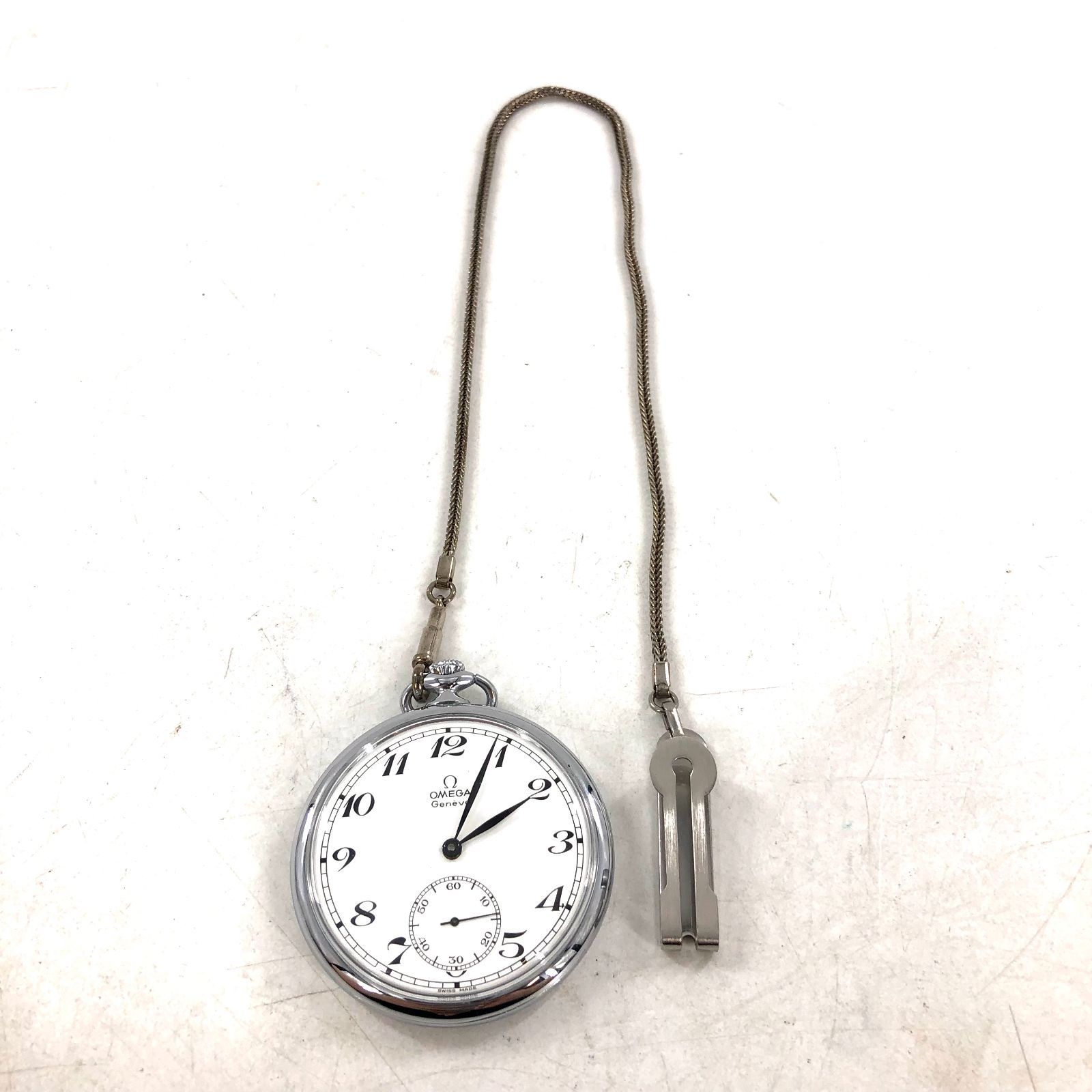 OMEGA オメガ Geneve ジュネーブ 懐中時計 手巻き/SS スモセコ