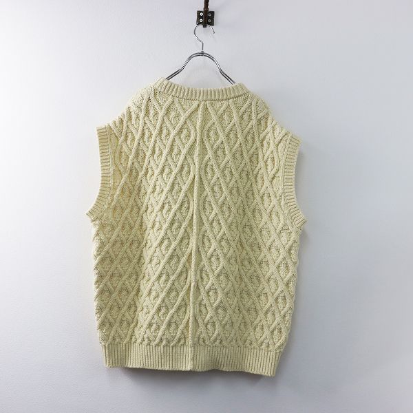 美品 AURALEE オーラリー HARD TWIST MERINO ARAN KNIT VEST ハード