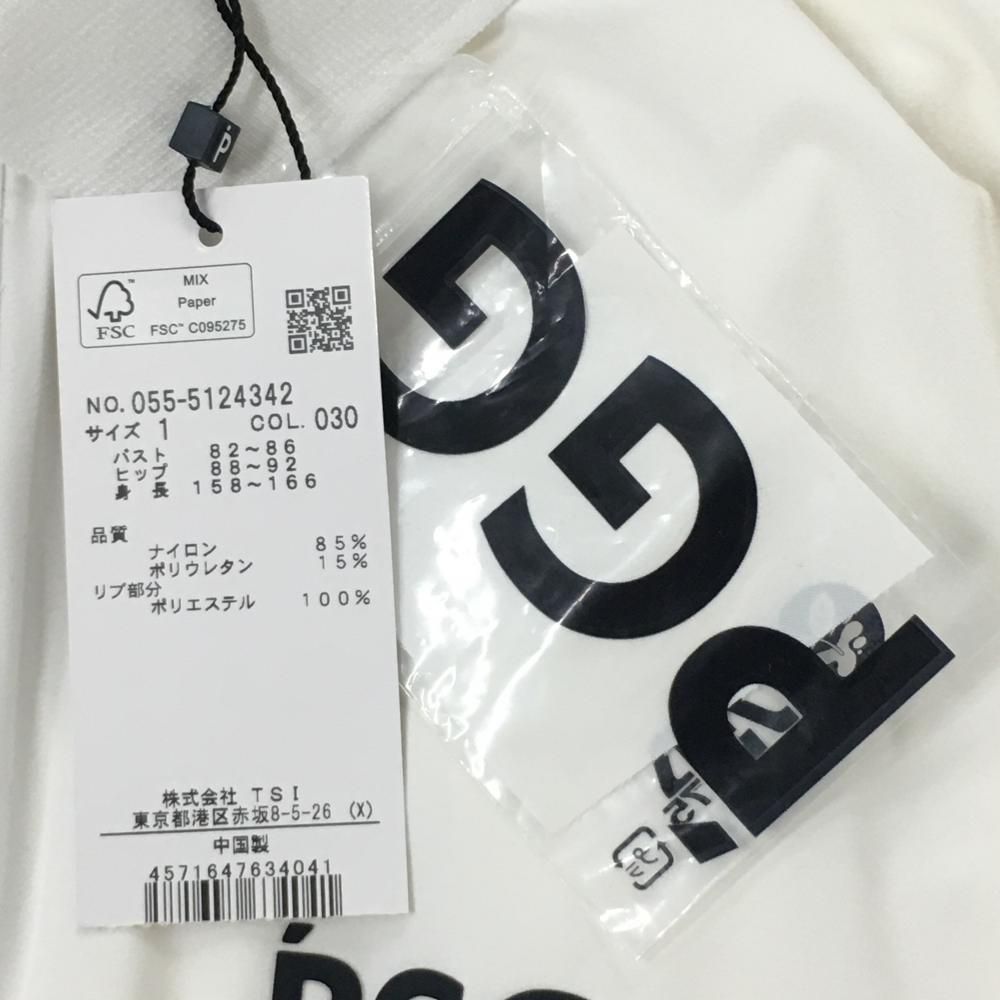 新品】PGGパーリーゲイツ 半袖ポロワンピース 白 共布ベルト