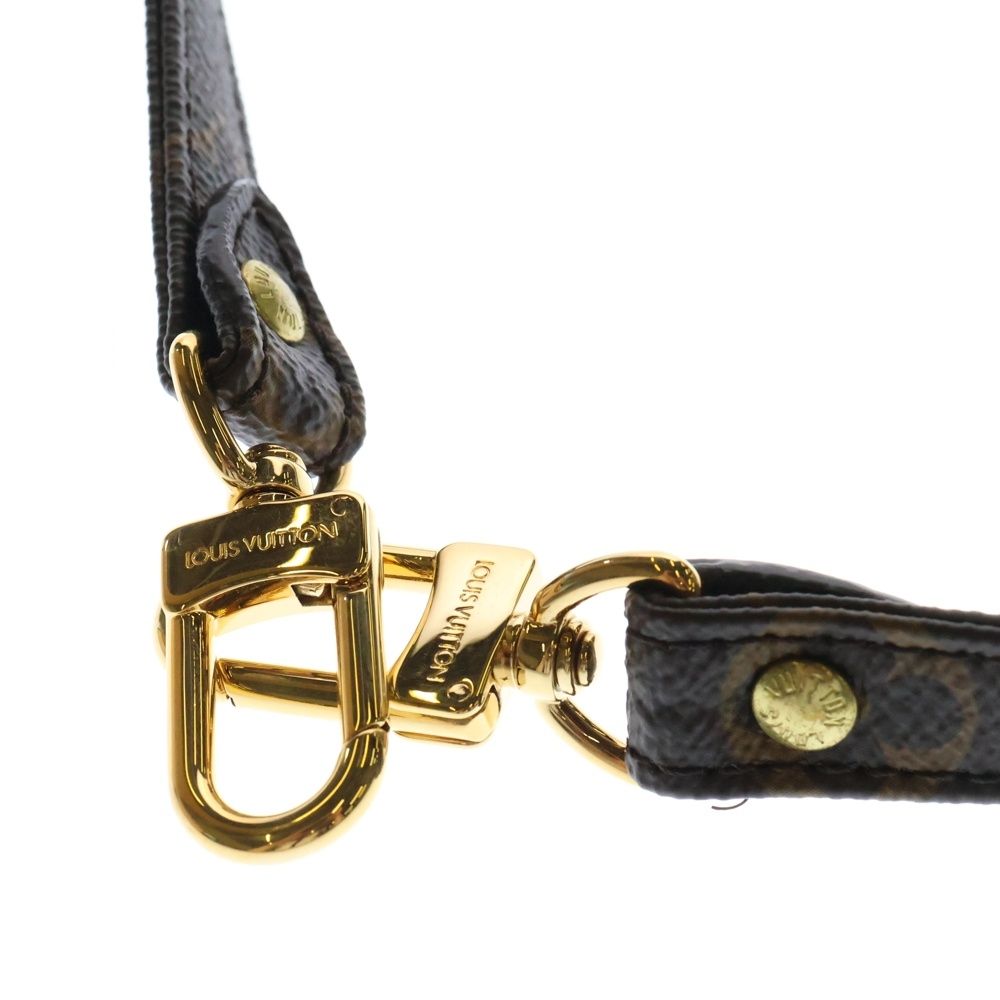 Louis Vuitton レザー ストラップ ブラウン LOUIS VUITTON (ルイヴィトン) モノグラム ショルダーストラップ