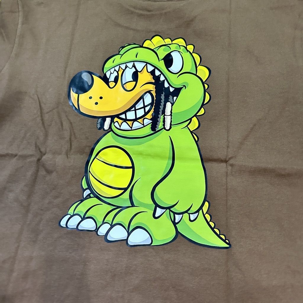 試着程度美品 美品 NASTY DOG / ナスティードッグ KAIJU TEE 両面プリント半袖Tシャツ メンズ L コットン ブラウン系 MY  チャンネルガードマン USED - メルカリ