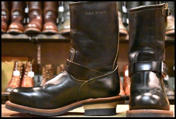 8D 14年 レッドウィング 9268 エンジニア 黒 ブラック クローンダイク スチールトゥ ブーツ redwing HOPESMORE FI385