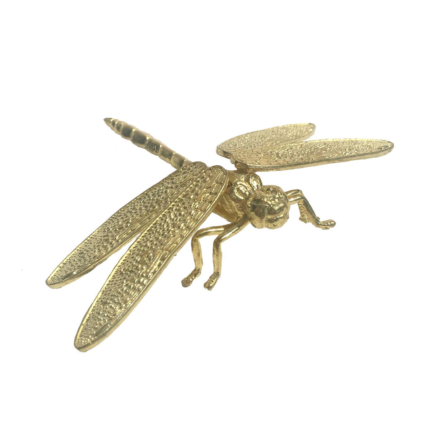 トンボ 置物 風水 グッズ 真鍮 縁起物 オブジェ (選べる2色