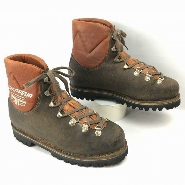 80年代以前?Vintage TRAPPEUR/トラッパー 登山 本革トレッキングブーツ 