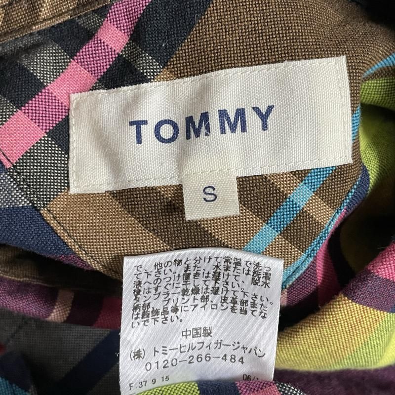 TOMMY マルチチェック コットン 七分袖 ボタンダウンシャツ J087870736