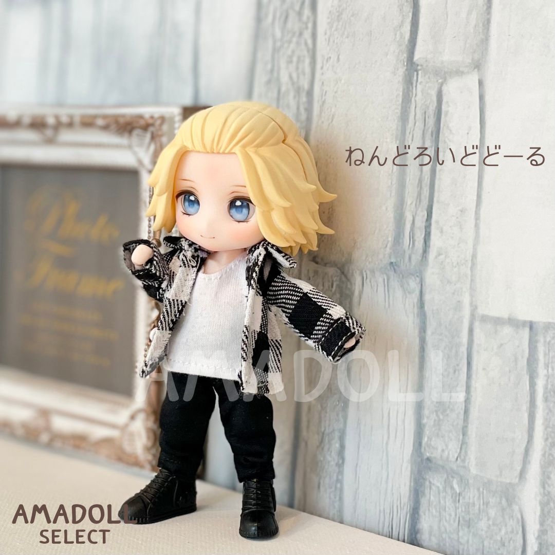 オビツ11 アウトフィット ダウンジャケット　匿名配送 オビツ11 服 ねんどろいどどーる 可 靴 白 セット 男の子 ズボン