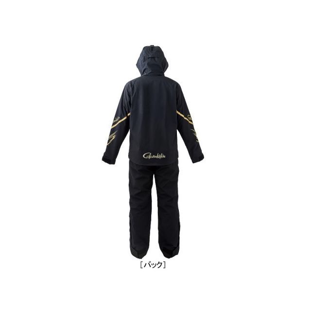 がまかつ GM3658 フィッシングレインスーツ L ブラック | 釣具