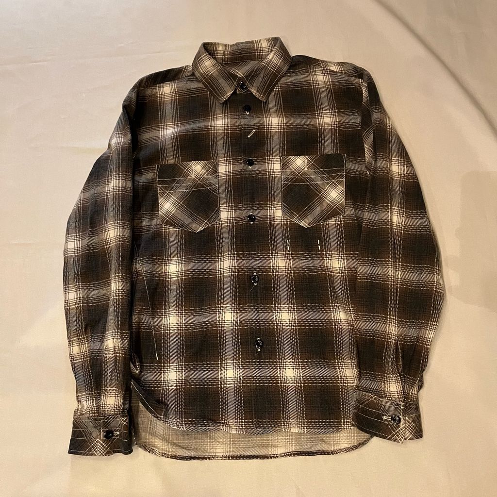 ナンバーナイン　チェックシャツ　シャツ　チェック　フード　綿　黒　ロングテール ナンバーナイン チェックシャツ シャツ チェック フード 綿 黒