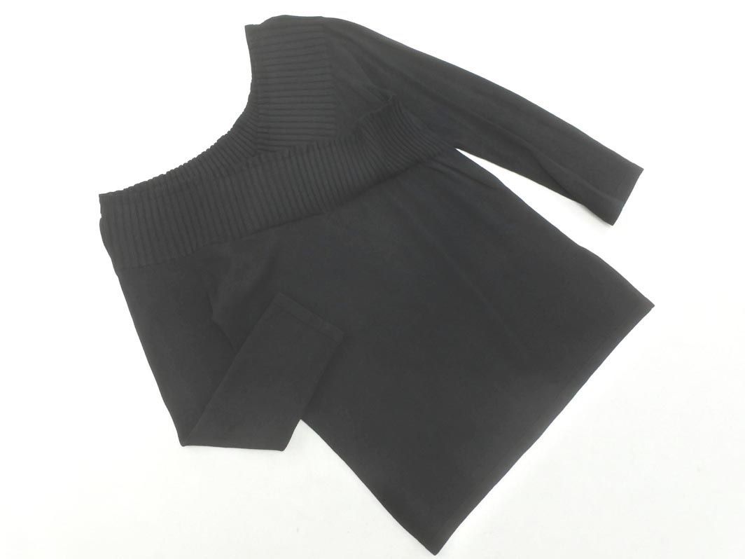 EPOCA エポカ オフショルダー ニット カットソー size40/黒 