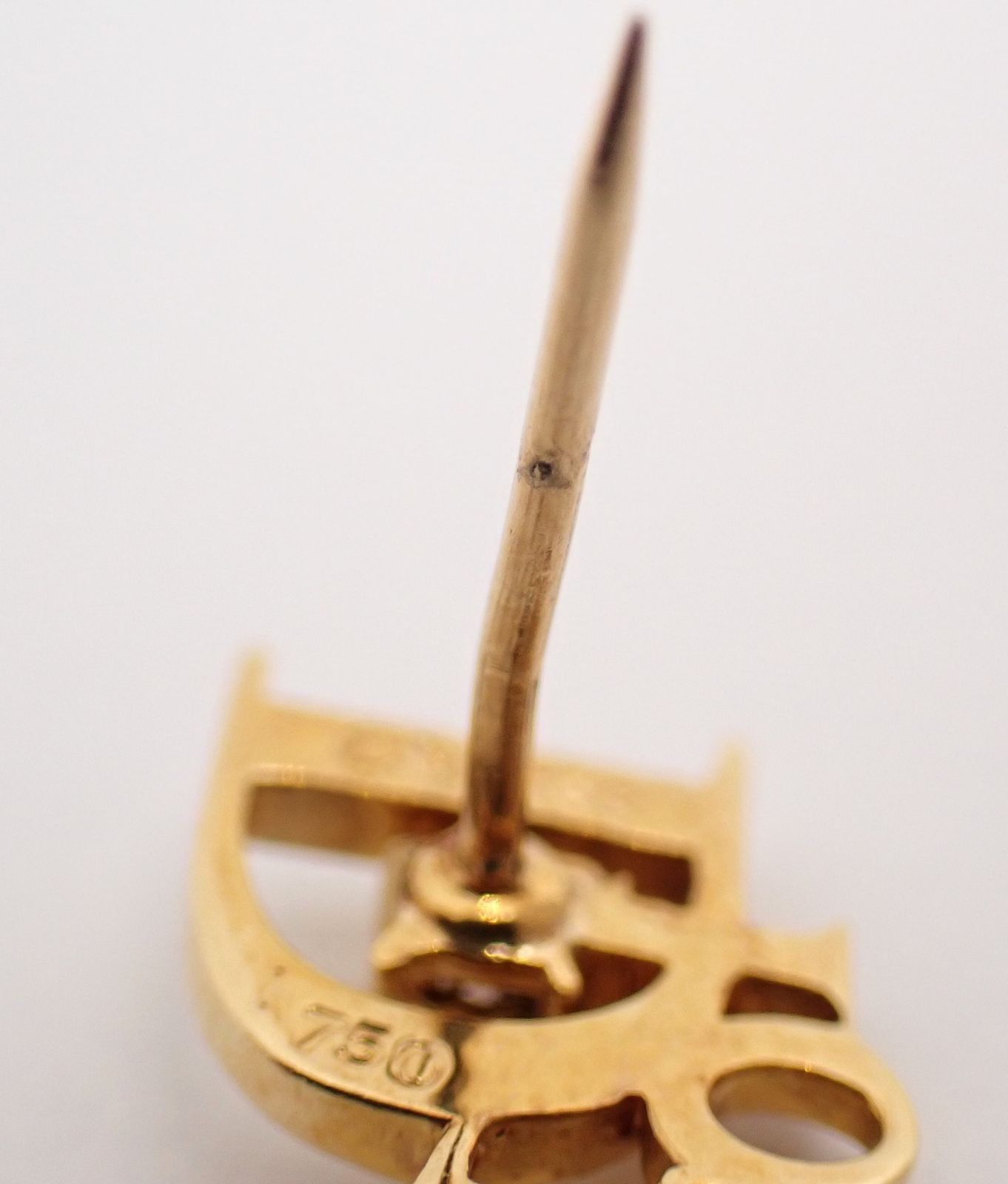 Dior(ディオール) 1Pダイヤピンブローチ K18YG 1.2g イエローゴールド  