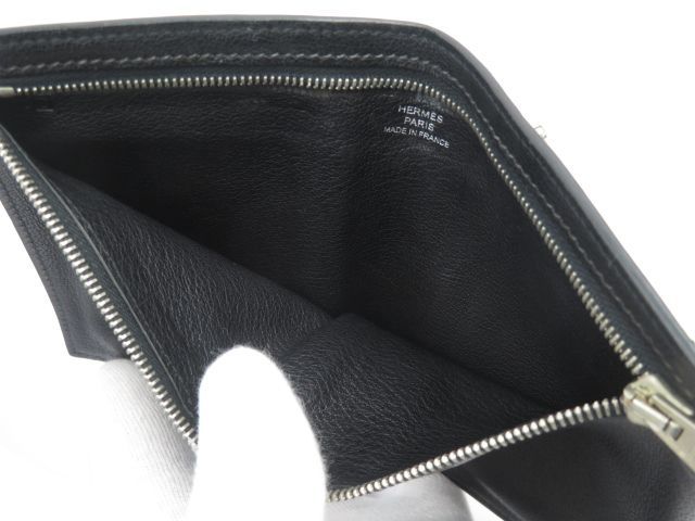 □中古□ エルメス 二つ折り 財布 サイフ チャック コンパクト メンズ